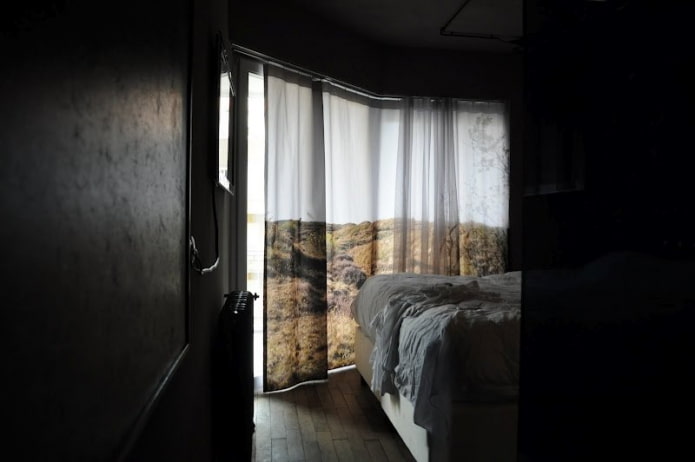 3D tulle in the bedroom