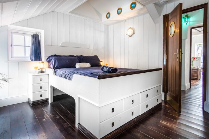 bed in a marine style