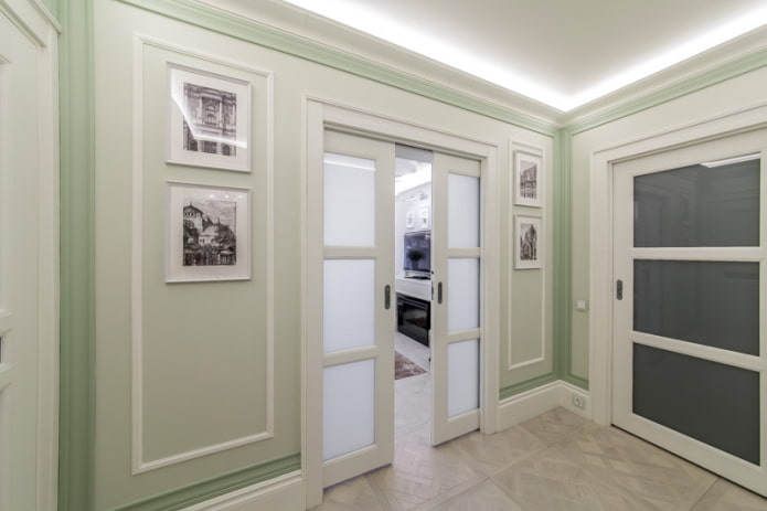 sliding door with two panels