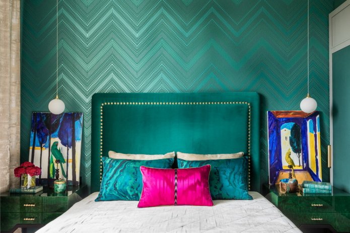 emerald bedroom interior