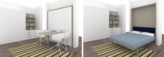 Hidden transforming bed