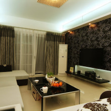 Acrylic wallpaper on the walls: finishing features, types, pasting, photos in the interior-9