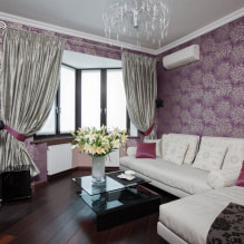 Acrylic wallpaper on the walls: finishing features, types, pasting, photos in the interior-11