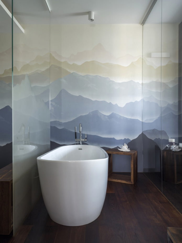 pattern in the bathroom
