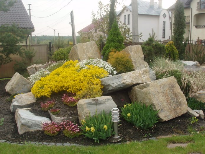 cobblestones in the garden