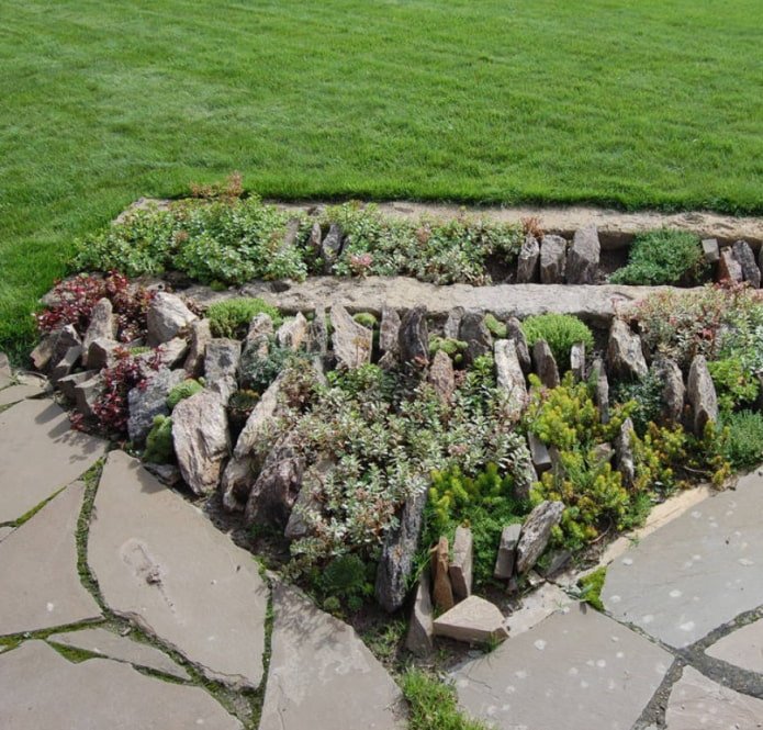 garden decoration with stones