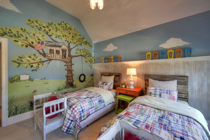 Children's room interior in American style