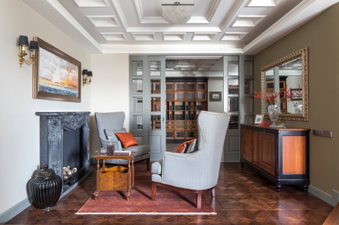fireplace in the interior