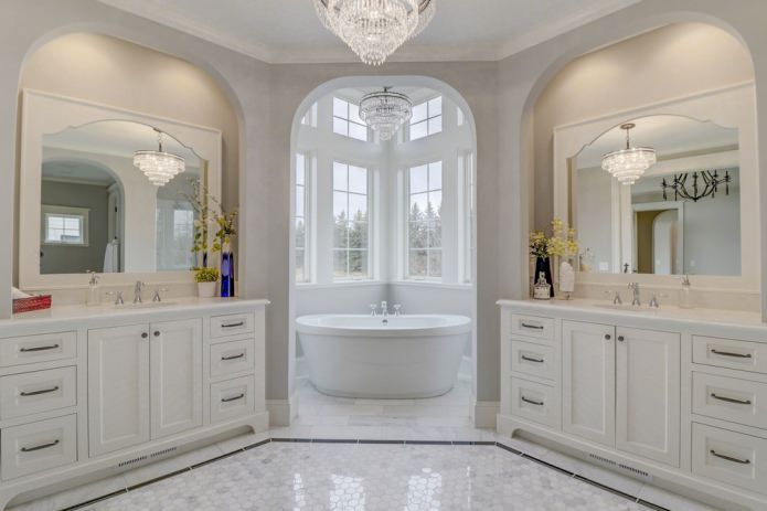 An American-style bathroom in a house