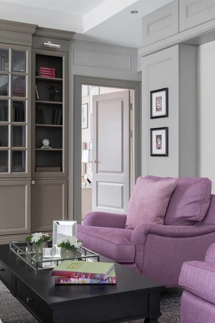 gray wooden interior door