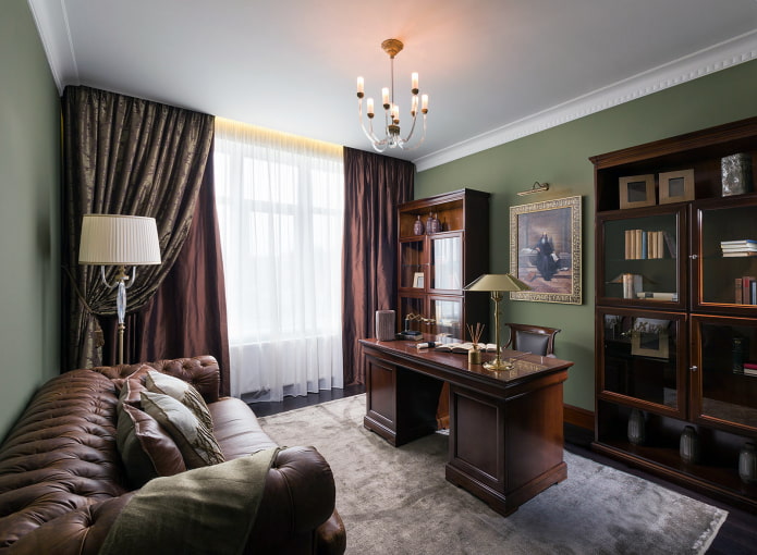 leather sofa in the living room