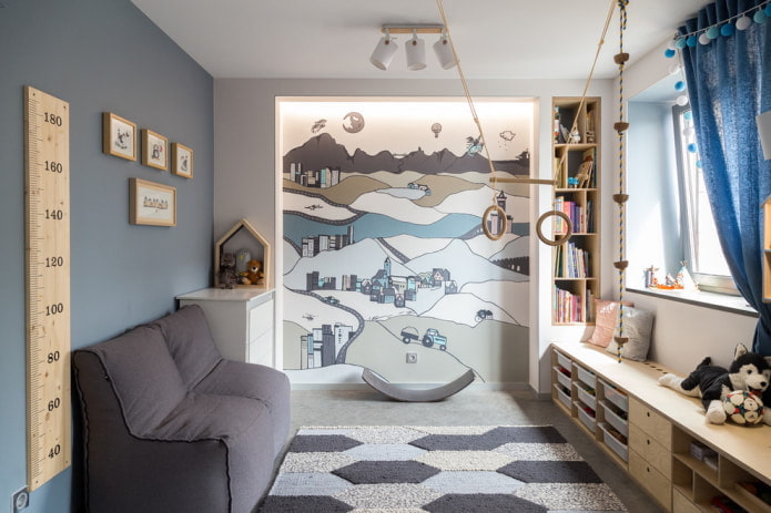 laminated wallpaper in the nursery