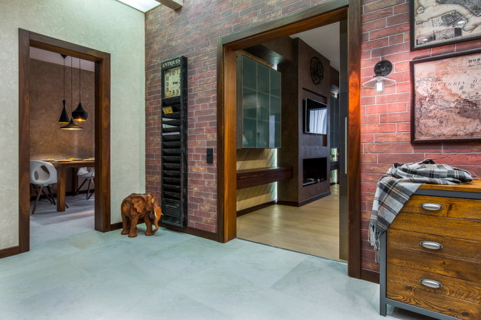 Finishing with imitation brickwork