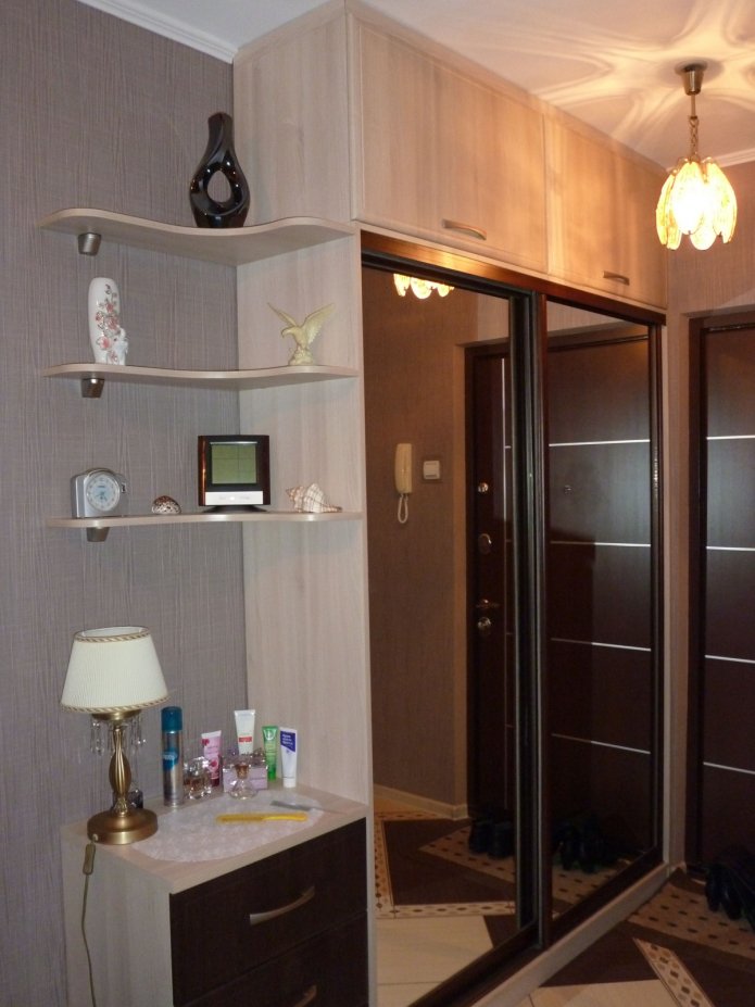 hallway with a mezzanine