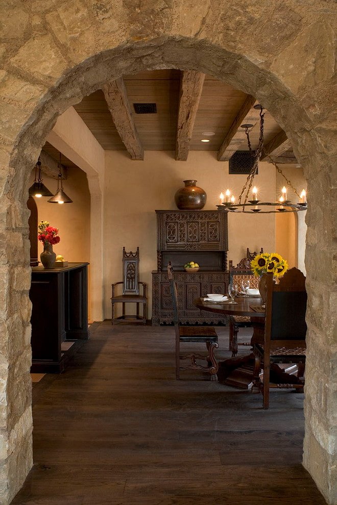 Arch with natural stone