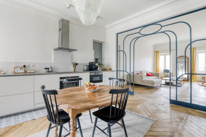 arch design in the kitchen interior