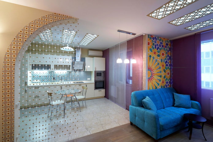 arch design in the kitchen interior