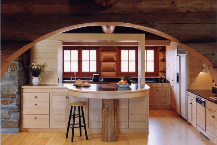 arch design in the kitchen interior