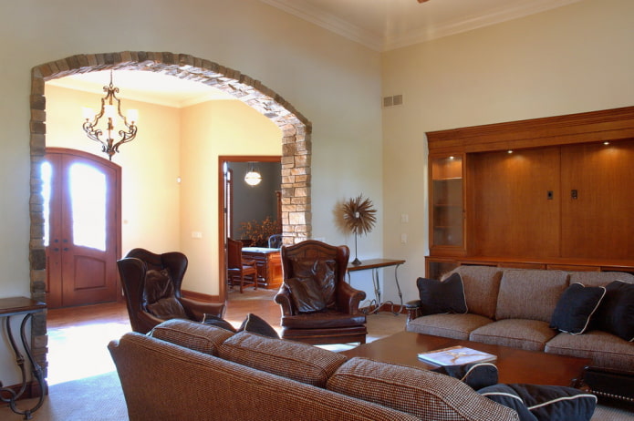 arch decoration with decorative stone