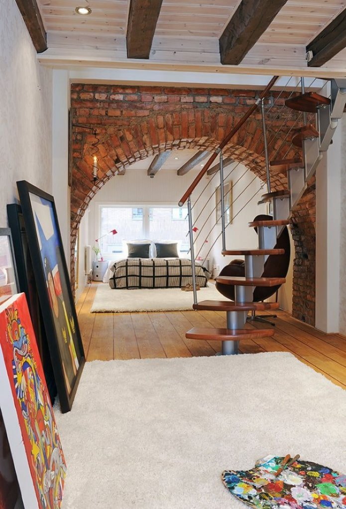 loft in the bedroom