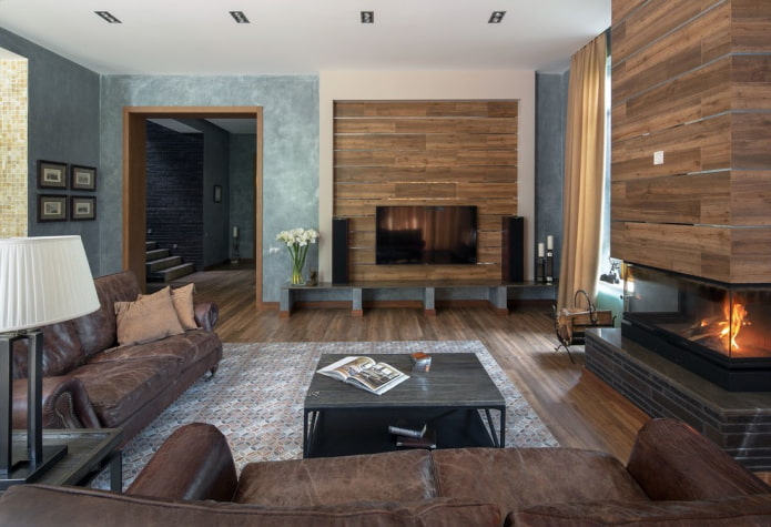 arch in the living room interior in a modern style