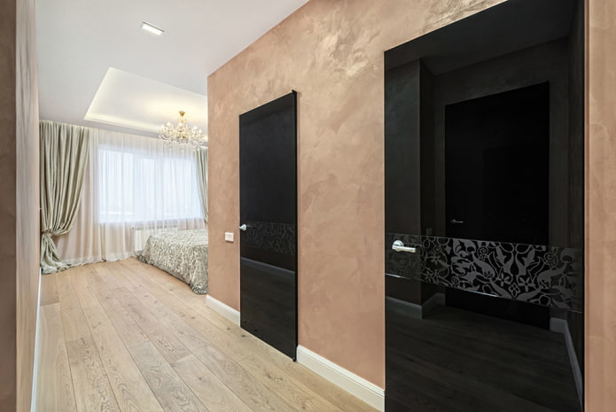 Black glossy doors