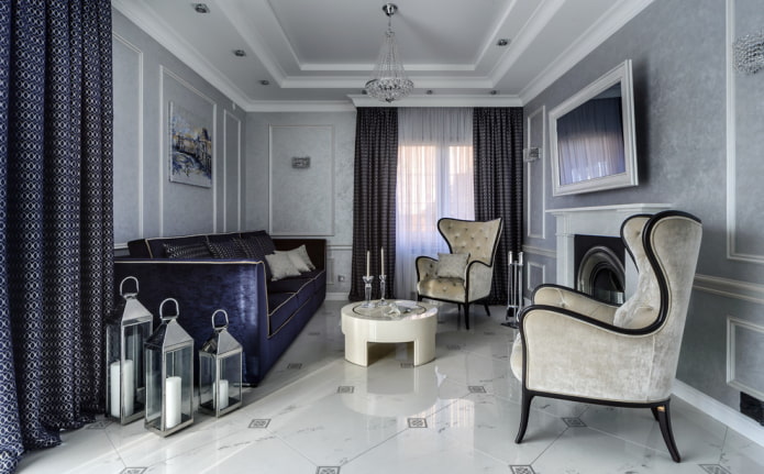 Floor finishing in an Art Deco interior