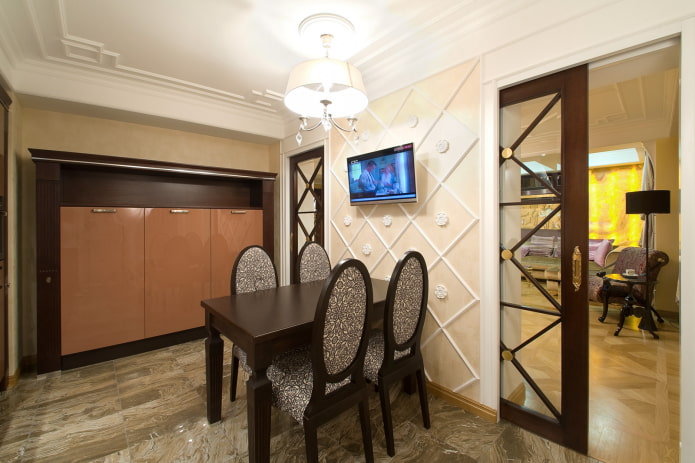Sliding doors in the Art Deco style