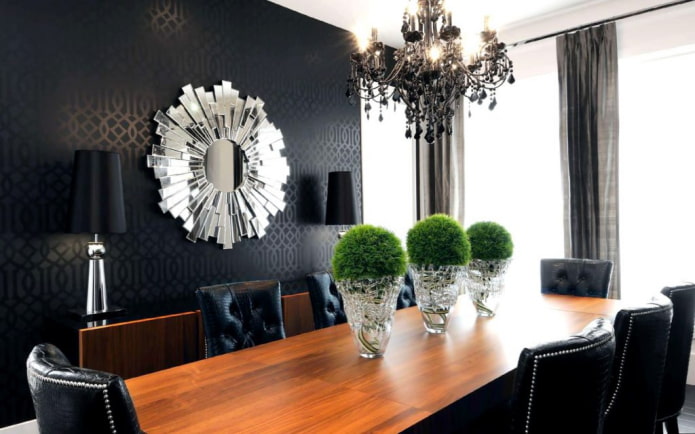 Dark wallpaper with glitter
