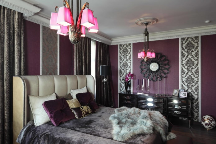 Velvet Bedspread, Dark Curtains