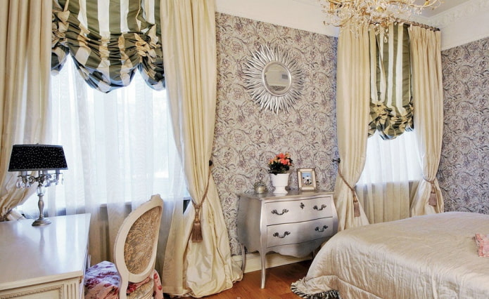 Austrian striped curtains
