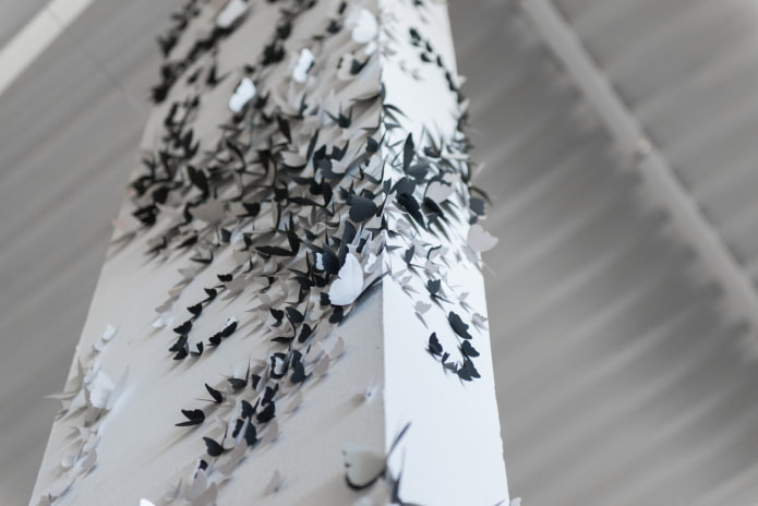 butterflies on a pole