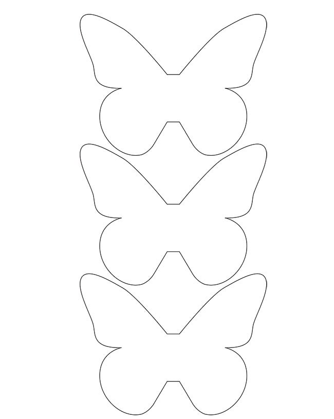 template of butterflies one size