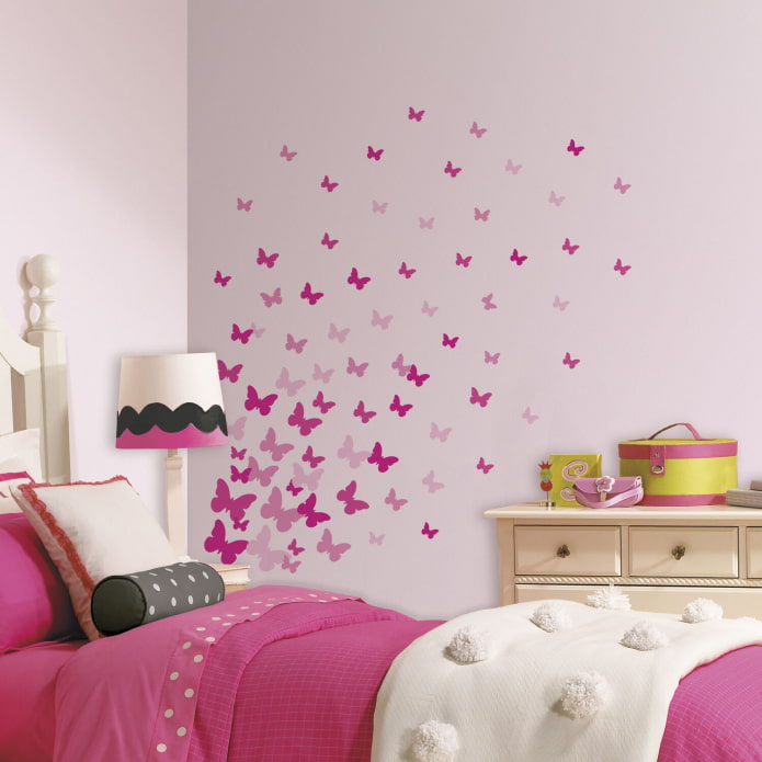 butterfly stickers in the nursery