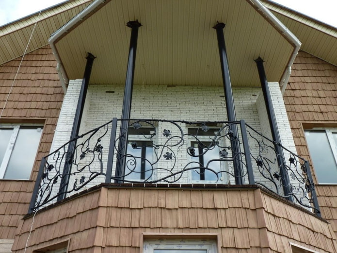 house project with a metal balcony