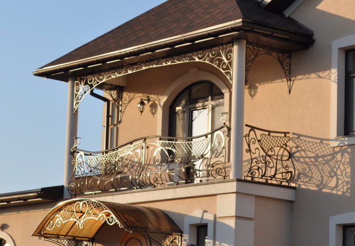 house project with a metal balcony