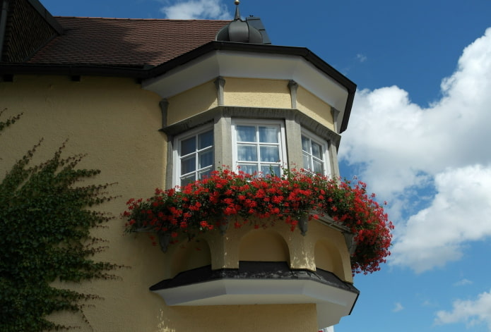balcony design in a private house project
