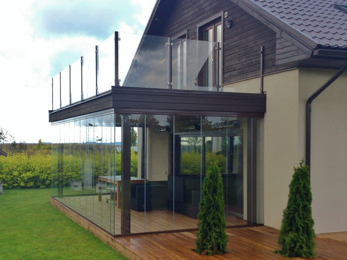 location of the balcony in the house project