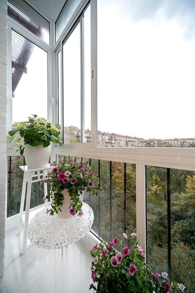 glazing of a balcony in a Khrushchevka apartment