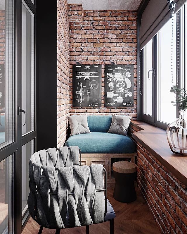 Recreation area on the balcony