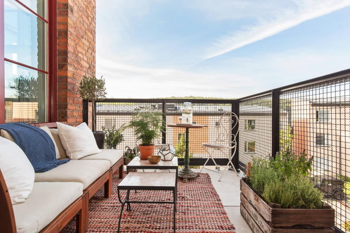 Cozy open balcony