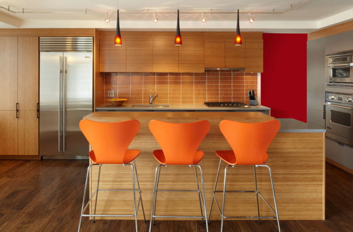 wooden panels bamboo finish