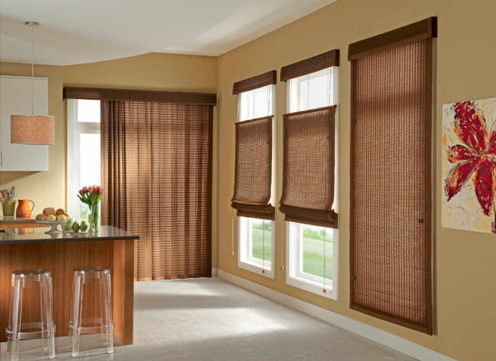 bamboo curtains on the doorway