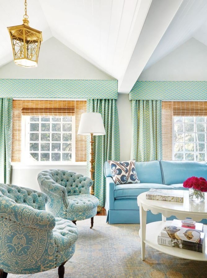 bamboo curtains in combination with curtains