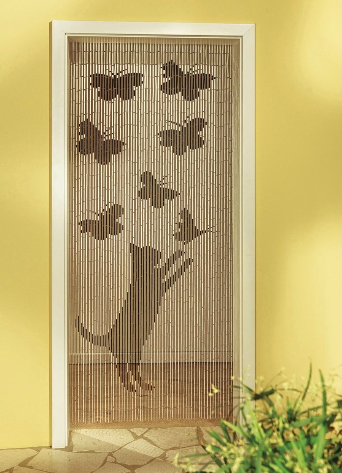 bamboo curtains with images of animals