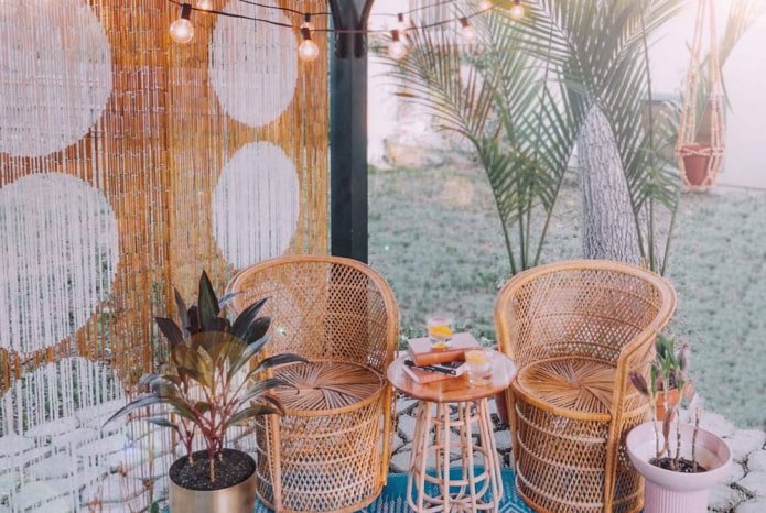 bamboo curtains with sticks
