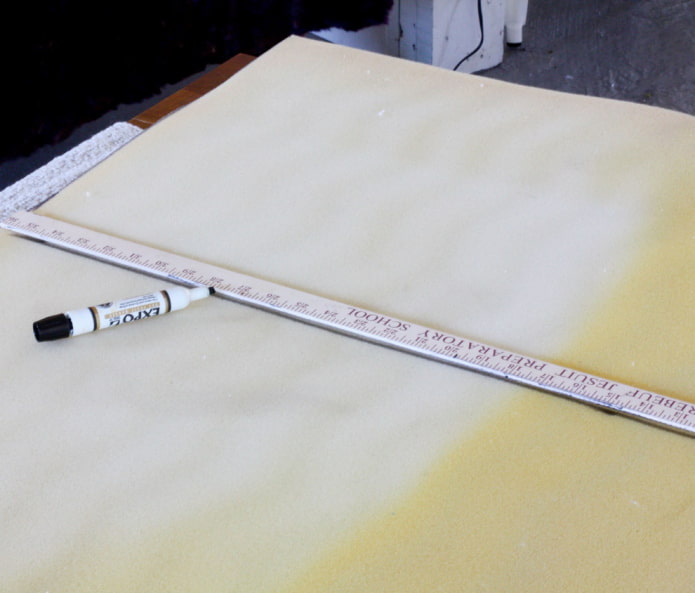 Foam rubber markings