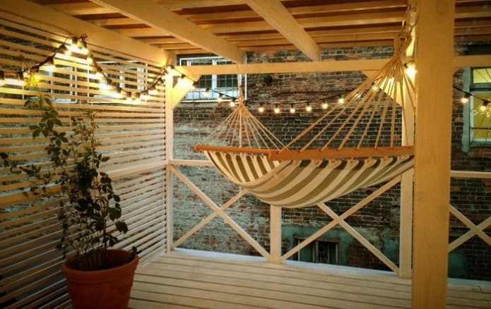 Relaxation area on the terrace