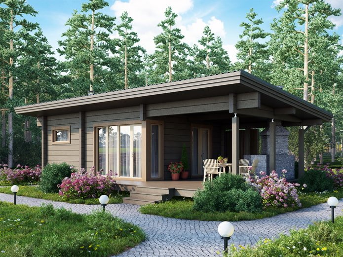 A bathhouse under a guest house