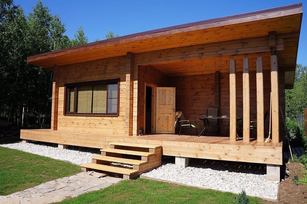 bathhouse with a veranda